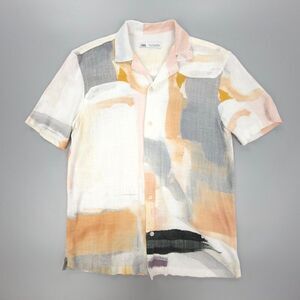 Zara Men's Multicolor Abstract Shirt